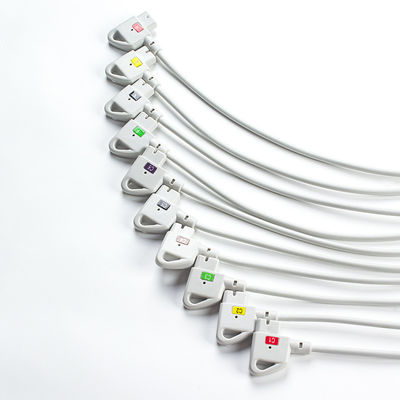 Kompatibel P-Hilips Trim 10Lead ECG Kabel IEC Snap untuk PageWriter Trim I, PageWriter Trim II