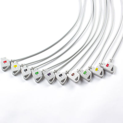Kompatibel P-Hilips Trim 10Lead ECG Kabel IEC Snap untuk PageWriter Trim I, PageWriter Trim II