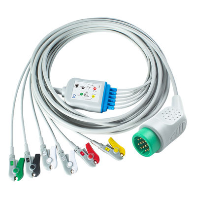 Kompatibel Medtronic Lifepak 20e 6Lead Kabel EKG IEC Grabber Untuk Untuk Lifepak 12 20e 15 120