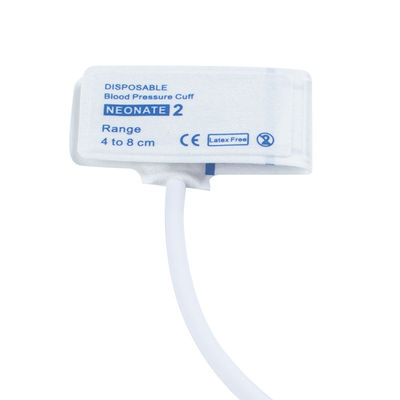 Bebas lateks sekali pakai Neonatal NIBP Cuff Single Tube Ukuran 2 4-8cm