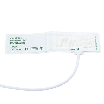 Single Tube Size 3 6-11cm sekali pakai Neonatal NIBP Cuff Shelf Life 24 bulan Bebas Lateks