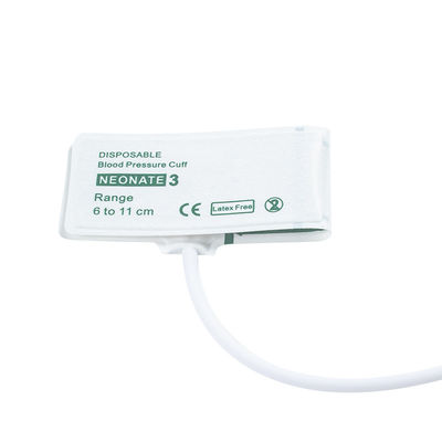 Single Tube Size 3 6-11cm sekali pakai Neonatal NIBP Cuff Shelf Life 24 bulan Bebas Lateks