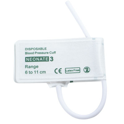 Single Tube Size 3 6-11cm sekali pakai Neonatal NIBP Cuff Shelf Life 24 bulan Bebas Lateks
