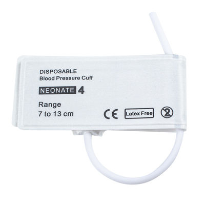 Single Tube Size 4 Disposable Neonatal NIBP Cuff 7-13cm untuk Medis