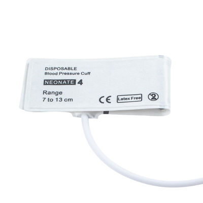 Single Tube Size 4 Disposable Neonatal NIBP Cuff 7-13cm untuk Medis