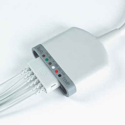 Kompatibel untuk Multimed 6 Pod Patient Cable 3.5M 6Lead EKG dengan SpO2/Temperature/ECG Function