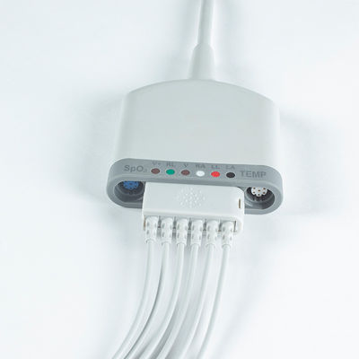 Kompatibel untuk Multimed 6 Pod Patient Cable 3.5M 6Lead EKG dengan SpO2/Temperature/ECG Function