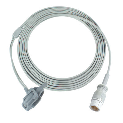 Grey Kompatibel Neonate SpO2 Probe untuk Medetec Inggris SPO2 Sensor 12Pin 3.0M