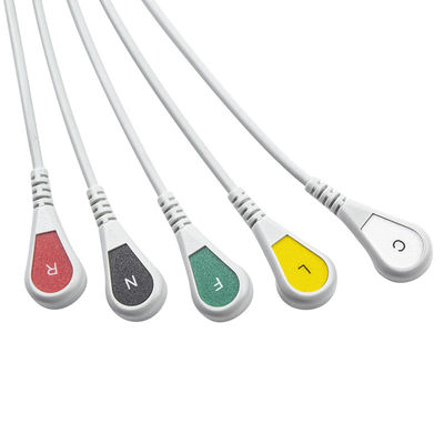 Kompatibel ECG Kabel 5 Pintu Untuk Medetec Cardiac Monitor EKG Inggris IEC Snap
