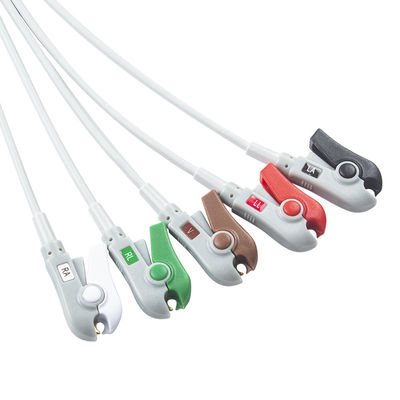 5 Lead Grey AHA Grabber Kabel EKG Semi Finished Spare Parts Untuk Peralatan Rumah Sakit