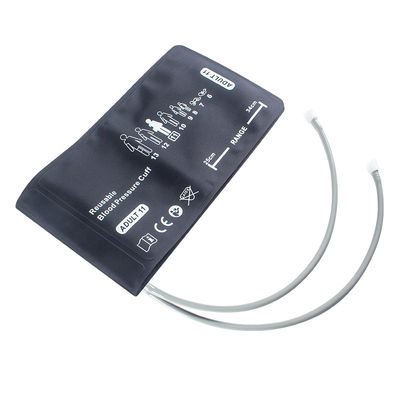 Welch Allyn Dewasa Double Dual Tube NIBP Cuff 25 - 34cm 508243 REUSE-11-2MQ Twist-Lock Connector FlexiPort Tekanan darah monitor Cuff