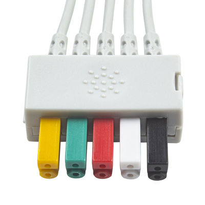 Siemens Patient Cable ECG 5 Lead Siemens IEC Grabber ECG Lead untuk Dewasa atau Pediatrik dalam Warna Abu-abu
