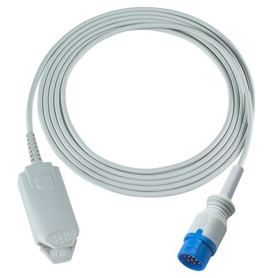 Biolight Sensor SpO2 yang dapat digunakan kembali M900 M7000 M9500 Klip Jari Dewasa Digital 12Pin 3.0M