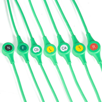Kabel EKG MS14682 Draeger EKG Pin Tunggal Monolead 6Lead Leadwires IEC Snap