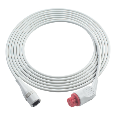 Kabel Adaptor Datex IBP 10Pin ke Konektor Utah 3.5M Abu-abu TPU