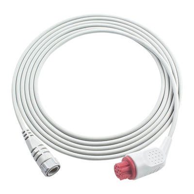 Kabel Adaptor Datex IBP 10Pin ke Konektor Utah 3.5M Abu-abu TPU