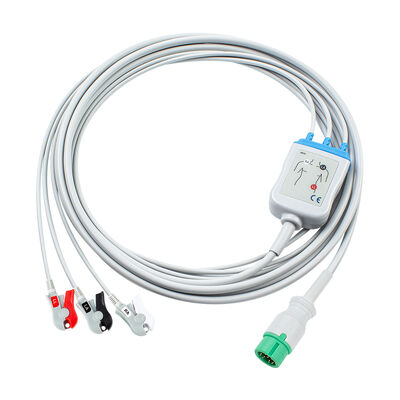 Yonker 12Pin E12 Satu kabel EKG langsung Kabel EKG dan Leadwires 3Lead AHA IEC