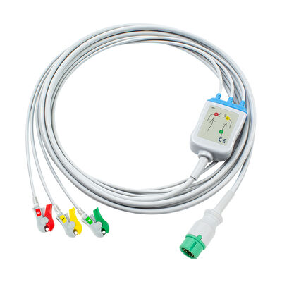 Yonker 12Pin E12 Satu kabel EKG langsung Kabel EKG dan Leadwires 3Lead AHA IEC