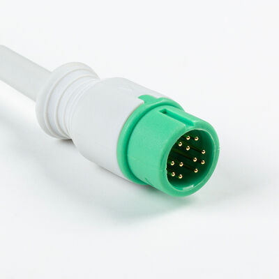 Yonker 12Pin E12 Satu kabel EKG langsung Kabel EKG dan Leadwires 3Lead AHA IEC