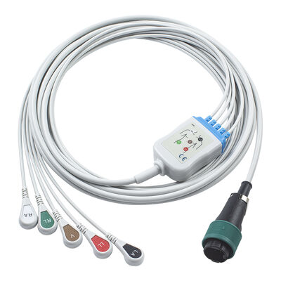 Saadat 6pin 8pin kabel EKG satu bagian dan kabel timah
