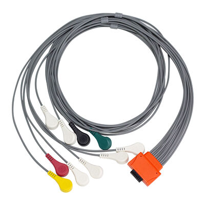 Kompatibel Cardioline Walk400h Clickholter NG 5 7 Lead TPU Material IEC Color Coding ECG Holter Kabel