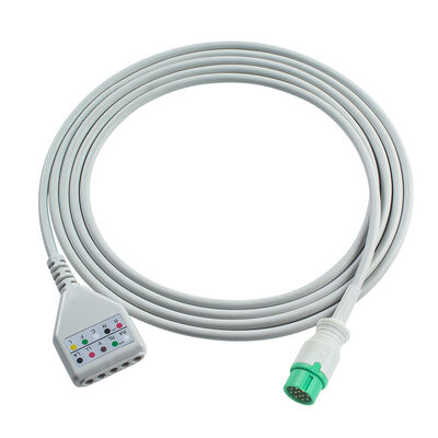 Biolight 12Pin 3 5Lead ECG Trunk Adapter Kabel O-ximax Tech AnyView A2 A6 A4 A8 Q7 Q5 Ekstensi ECG Kabel Din Style