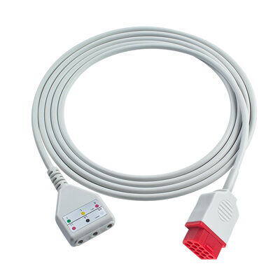 Biolight 12Pin 3 5Lead ECG Trunk Adapter Kabel O-ximax Tech AnyView A2 A6 A4 A8 Q7 Q5 Ekstensi ECG Kabel Din Style