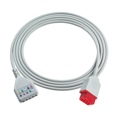 Biolight 12Pin 3 5Lead ECG Trunk Adapter Kabel O-ximax Tech AnyView A2 A6 A4 A8 Q7 Q5 Ekstensi ECG Kabel Din Style