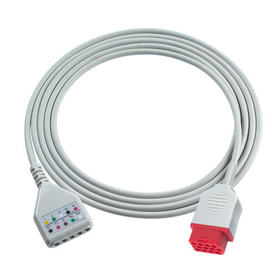 Biolight 12Pin 3 5Lead ECG Trunk Adapter Kabel O-ximax Tech AnyView A2 A6 A4 A8 Q7 Q5 Ekstensi ECG Kabel Din Style