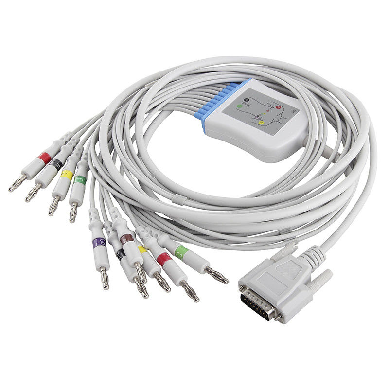 Edan EKG SE-3,SE-12 01.57.107048 Kabel dan Leadwires Konektor Pisang IEC 4.0