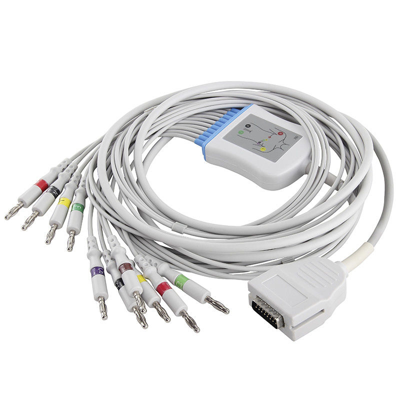 Kabel EKG Mortara Burdick E350I EK10 Eclipse LE Elite II 012-0700-00 10 Timbal Kabel EKG Dan Kabel Utama IEC Banana 4.0