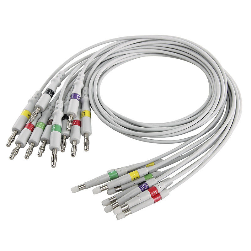 10 Lead Welch Allyn Cp200 Kabel EKG Kabel Timbal EKG Kabel Timbal EKG Pisang IEC 4.0