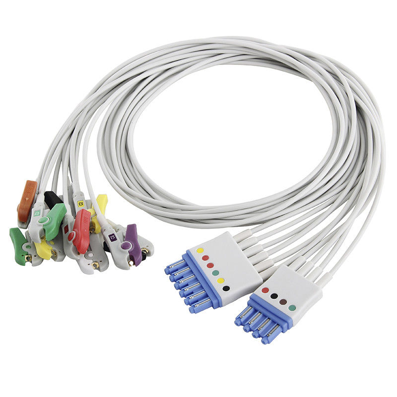 P-Hilips 4+6 ECG Leadwires Bahan TPU IEC 4.0 Banana EKG Leadwires