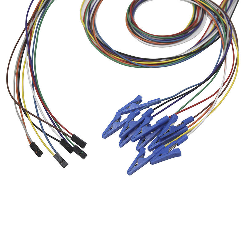 DuPont 2 Pin Plug Grabber Klip Buaya Klip Buaya Elektroda EEG Kabel Timbal EEG EMG Kawat Timah Elektroda
