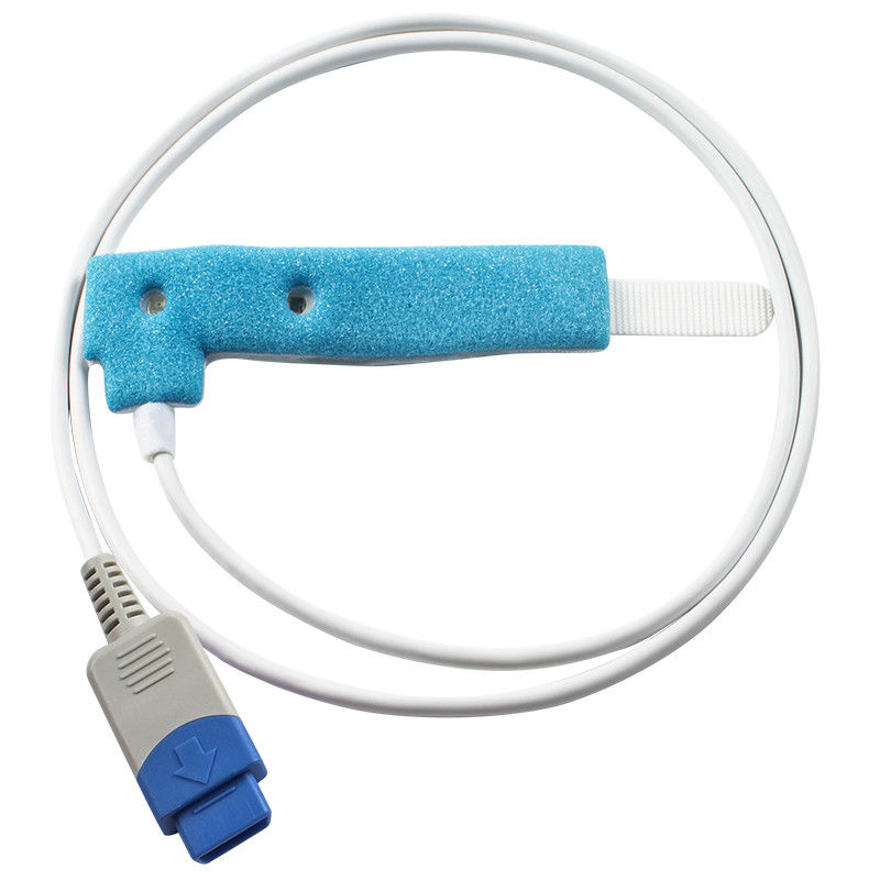 Datex Ohmeda 9 pin Sensor SpO2 sekali pakai CS / 3 S / 5 Kardiocap / 5 Bayi Neonatal spons biru Probe SpO2 sekali pakai