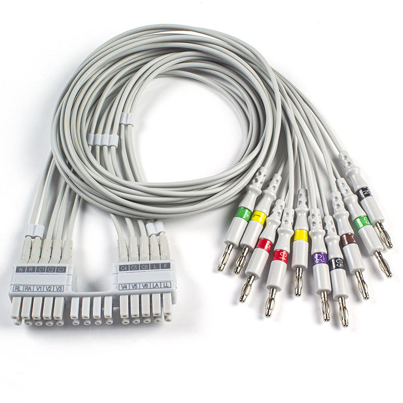 Kabel Utama EKG Mortara 9293-041-50, 9293-046-60 Kabel Utama EKG Pisang IEC 4.0