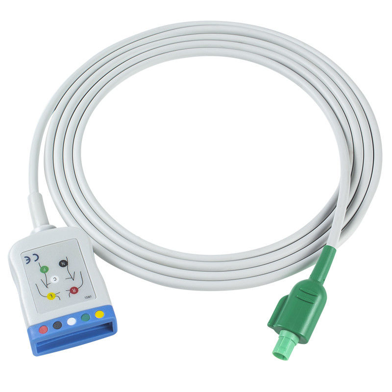 Datascope/Maquet/Getinge 12 Pin ECG Trunk Kabel Untuk ECG 5 Lead Kabel IEC AHA Single Pin ECG Leadwires