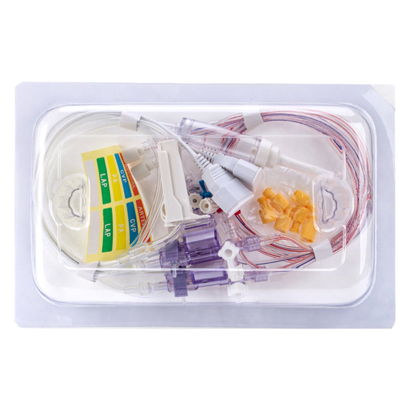 PVB PB Dual Double Type Disposable Invasive Blood Pressure Transducer Untuk Kabel Adaptor IBP