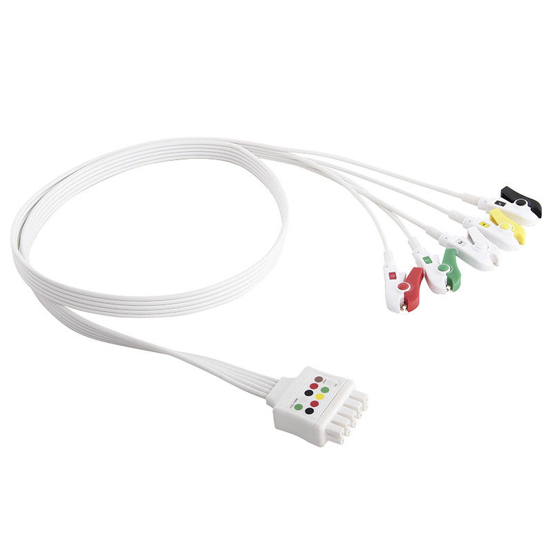 GE Multi-Link Kabel Timbal EKG Sekali Pakai Set 5 Klip Pengambil Kawat Timah EKG DLP-05BD-40AM-0100