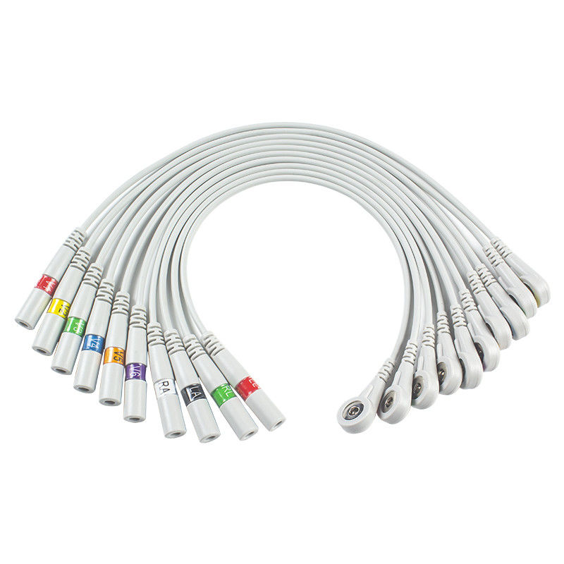 Bagian EKG Banana To Snap ECG Adapter Pigtail Adapters 9281-002-50 4mm Konektor Elektroda EKG