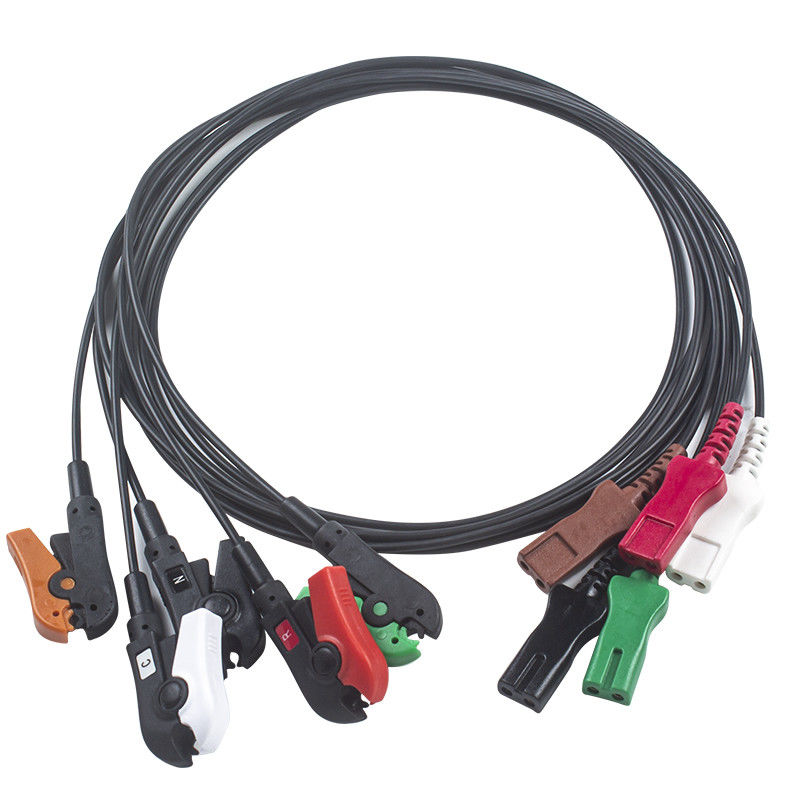 LL style MRI Radio Translucent Wire 5 Lead ECG Radiotranslucent Cable dan Lead wire Leadwires