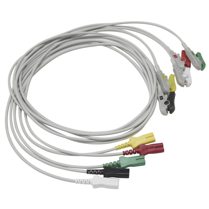 LL ECG Leadwires 5 Lead Snap Grabber Tipe Dual Pin AAMI 6PIN Bionet Datex S-iemens GE-Hellige Kontron