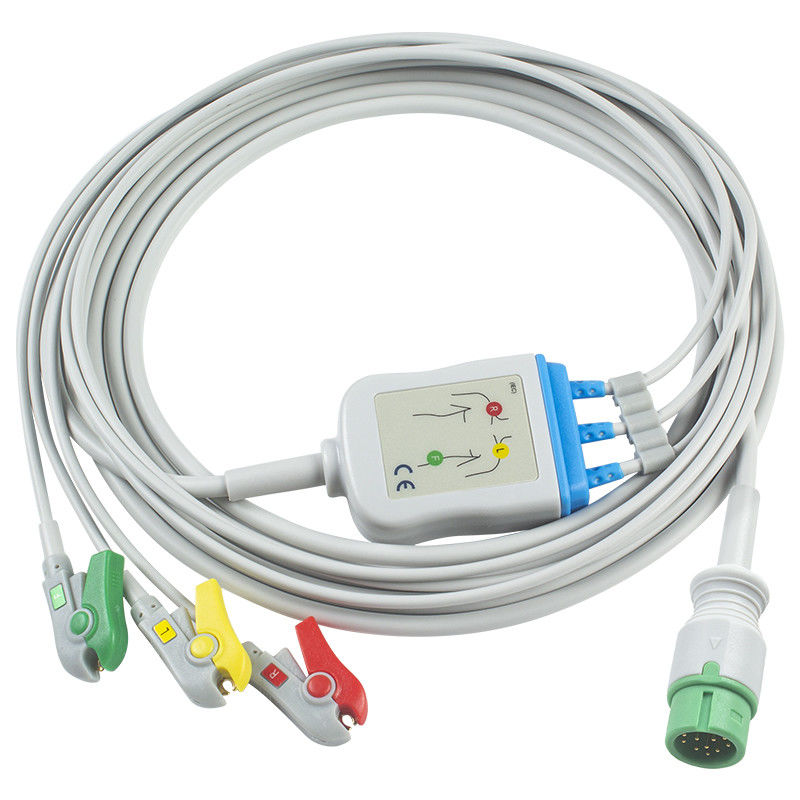 Untuk Mindray > Datascope Kompatibel Kabel ECG Direct-Connect dan leadwires - 040-000964-00