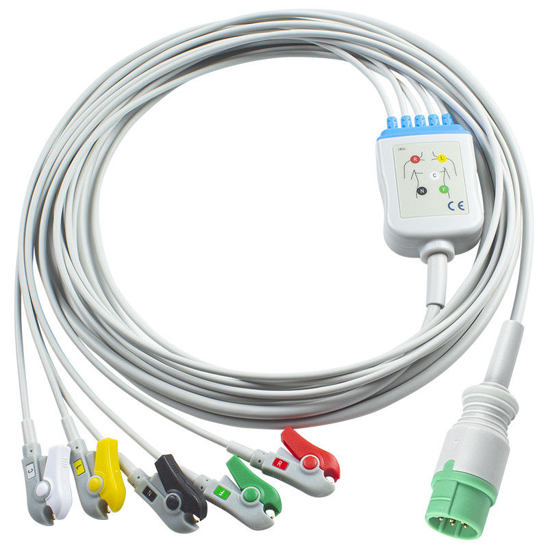 Untuk Schiller kompatibel ECG Kabel Dan Lead Kawat Langsung Connect 5 Lead IEC Grabber