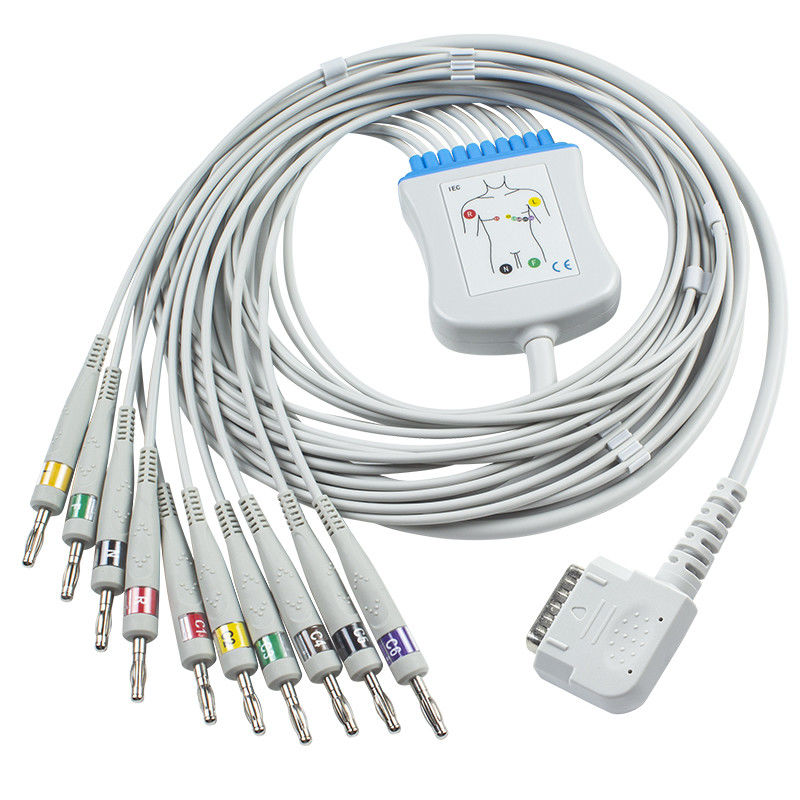 Kabel EKG Kenz K131 Kabel Pisang 4.0 Untuk 108 109 110 1210 1211 601 Cardico 302 IEC Kabel EKG Sambungan Langsung