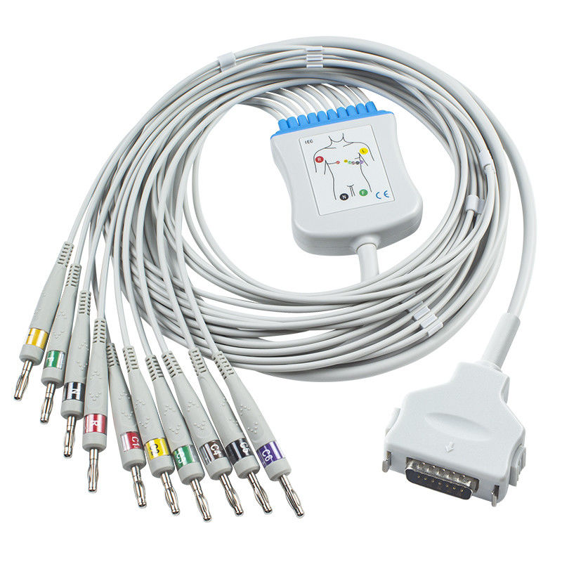 Fukuda Denshi CP-101LD FX101 FX-7202 IEC Banana 4.0 10 Memimpin Kabel Monitor Pasien EKG Kabel EKG