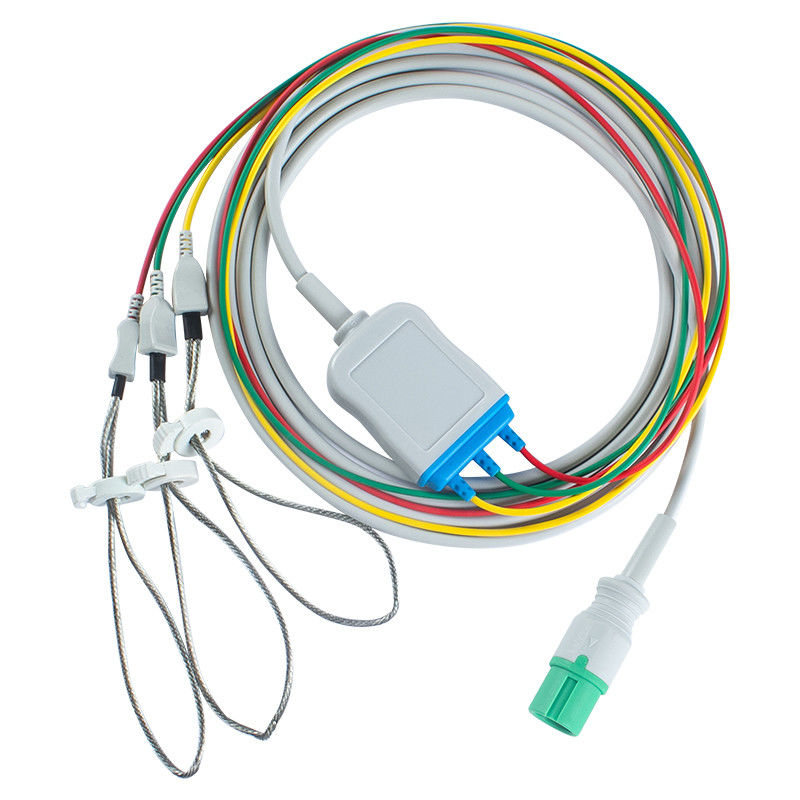 Contec Kabel ECG Hewan Veteriner dan Leadwires Konektor 7pin CMS 7000 8000 Model baru Kabel ECG 3 Led leggings
