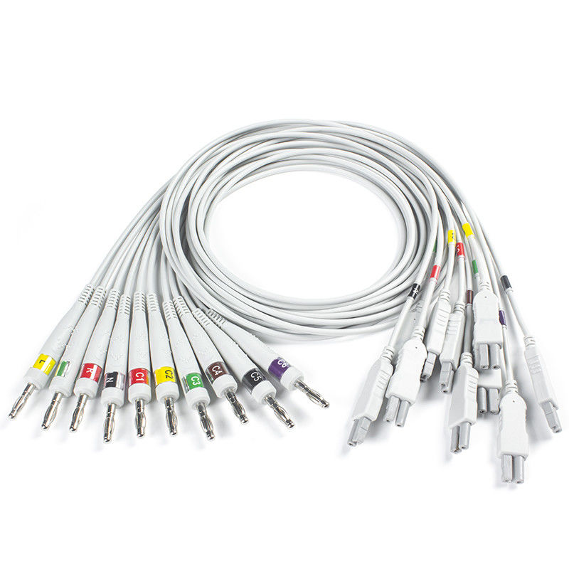Norav Quark C12x Diagnostic ECG 12 Lead Stress Testing Kosmetik EKG dengan kabel pasien TPU