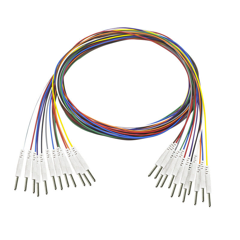 Din 2.0 Plug to 2.0 mm Pin Type EEG Electrode Cable untuk EEG Cap Standard Length 1.5M