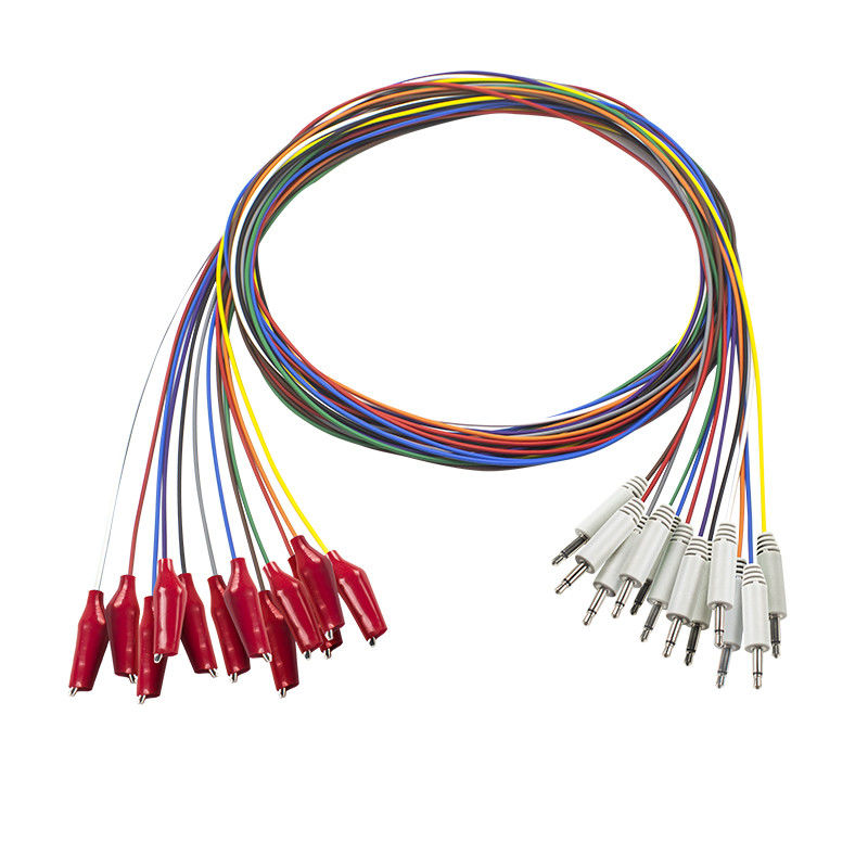 Kabel EEG 3.5 Mono Plug to Grabber Kabel EEG Cap Kabel Elektrod EEG Kabel dengan Shell Luar Lembut